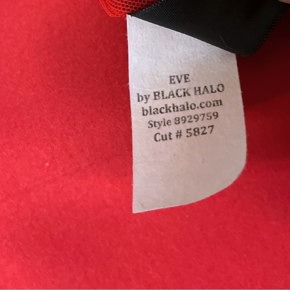 Black Halo Eve Satin Gown Womens 0 Red Floor Length V-Neck Formal Sheath Dress - Picture 6 of 6